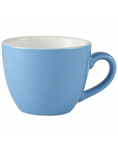 Genware Porcelain Blue Bowl Shaped Cup 9cl/3oz