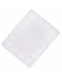White Lace Paper Tray Covers 25cm x 36cm