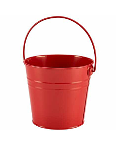 Stainless Steel Serving Bucket 16cm Dia Red