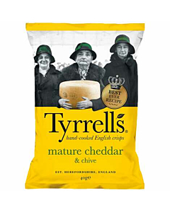 Tyrrells Mature Cheddar & Chive Crisps