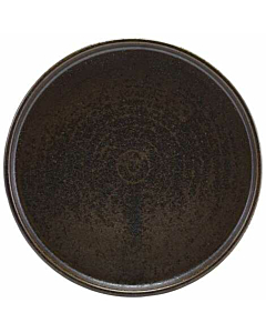 Terra Porcelain Black Low Presentation Plate 18cm