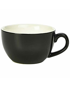 Genware Porcelain Black Bowl Shaped Cup 17.5cl/6oz
