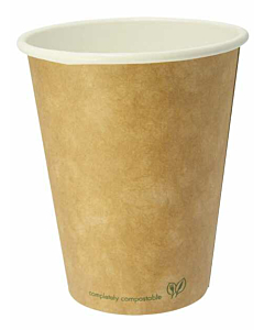 Vegware Compostable Kraft Brown Hot Cups 8oz