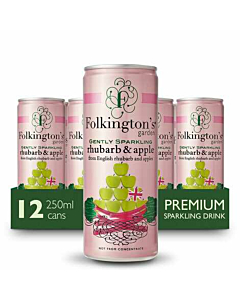 Folkingtons Sparkling Rhubarb & Apple Cans
