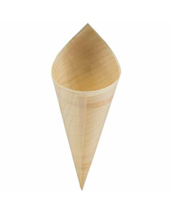 GenWare Disposable Wooden Serving Cones 18cm (100pcs)