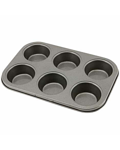 Carbon Steel Non-Stick 6 Cup Muffin Tray