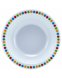 Genware Melamine 6" Bowl- Coloured Circles