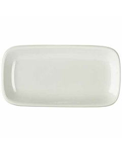 Genware Porcelain Rounded Rectangular Plate 19.5 x 10cm/7.75