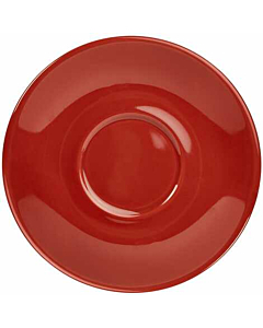 Genware Porcelain Red Saucer 16cm/6.25"