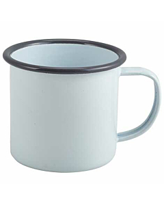 Enamel Mug White with Grey Rim 36cl/12.5oz