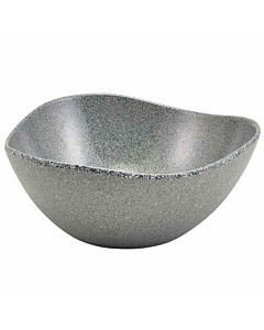 Grey Granite Melamine Triangular Buffet Bowl 25cm