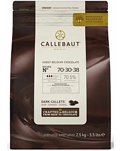 Callebaut 70% Extra Bitter Dark Chocolate '38' Callets