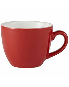 Genware Porcelain Red Bowl Shaped Cup 9cl/3oz