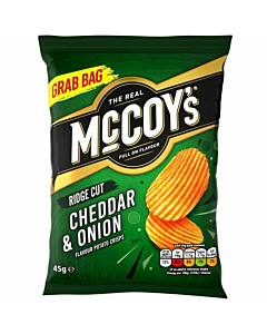 McCoys Cheddar & Onion Flavour Crisps Grab Bags