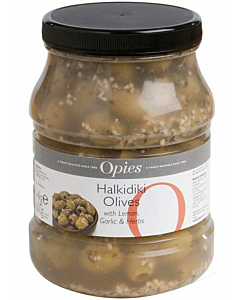 Opies Halkidiki Olives With Lemon, Garlic & Herbs