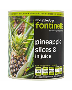 Fontinella Pineapple Slices 8 in Juice
