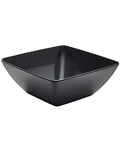 Black Melamine Curved Square Bowl 26.2cm