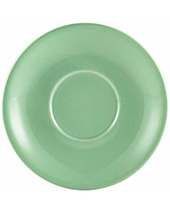 Genware Porcelain Green Saucer 16cm/6.25"
