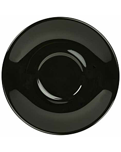 Genware Porcelain Black Saucer 12cm/4.75"