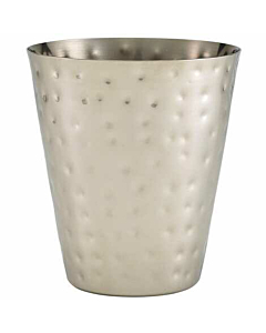 Hammered Stainless Steel Conical Serving Cup 9 x 10cm