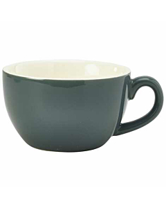 Genware Porcelain Grey Bowl Shaped Cup 25cl/8.75oz