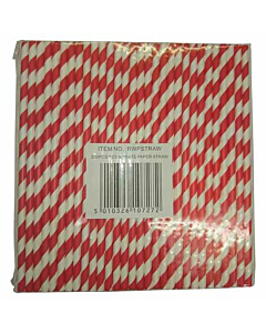 Swantex Red & White Paper Straws