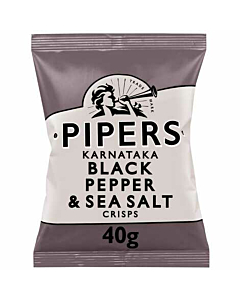 Pipers Karnataka Black Pepper & Sea Salt Crisps