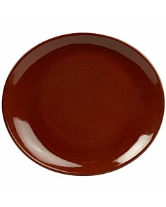 Terra Stoneware Rustic Red Oval Plate 21x19cm