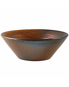 Terra Porcelain Rustic Copper Conical Bowl 14cm