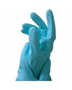 Caring Hands Large Blue Latex Rubber Gloves