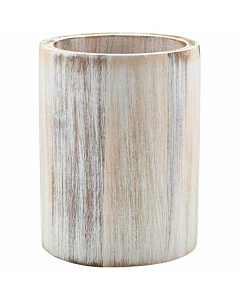 GenWare White Wash Acacia Wood Cutlery Cylinder