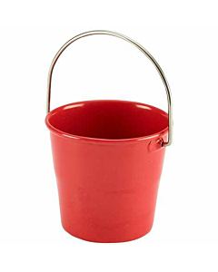Stainless Steel Miniature Bucket 4.5cm Dia Red
