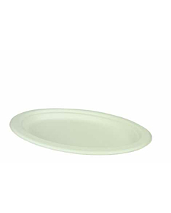 Vegware Compostable Oval Bagasse Plates 10inch