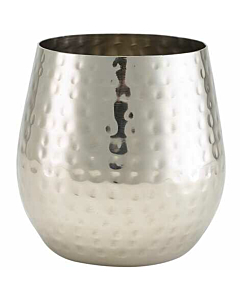 Hammered Stainless Steel Stemless Wine Glass 55cl/19.25oz