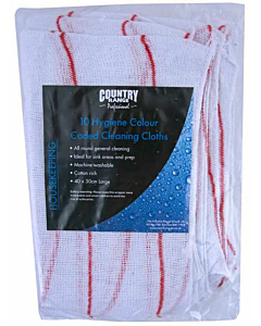 Country Range C20 Hygiene Colour Coded Dishcloths Red