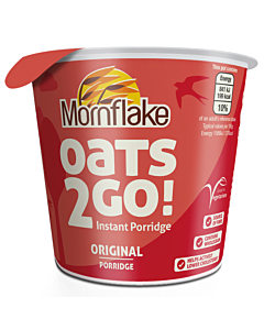Mornflake Oats 2 Go Original Porridge Pots