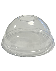 Zeus Packaging Clear Dome Smoothie Cup Lids with Hole