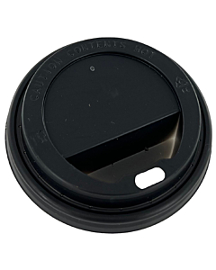 Zeus Packaging Black Hot Cup Lids 12/16oz