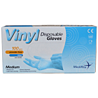 Vinyl Medium Latex Free Blue Disposable Gloves