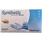 Medirite Synthetic Powder Free Blue Medium Disposable Gloves