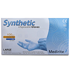 Medirite Synthetic Powder Free Blue Large Disposable Gloves