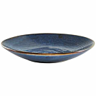 Terra Porcelain Aqua Blue Organic Coupe Bowl 26.5cm