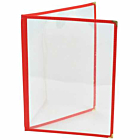 Red American Style A4 Menu Holder - 2 Page