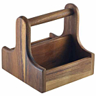 Small Dark Wood Table Caddy