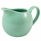 Genware Porcelain Green Jug 14cl/5oz