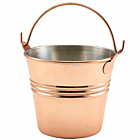 Copper Plated Serving Bucket 10cm Dia