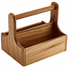 Medium Dark Wood Table Caddy