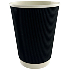 Zeus Packaging Black Ripple Cups 12oz