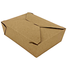 Zeus P Medium Leakproof Brown Kraft Food Boxes 1300ml 46oz