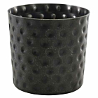 GenWare Black Vintage Steel Hammered Serving Cup  8.5 x 8.5c